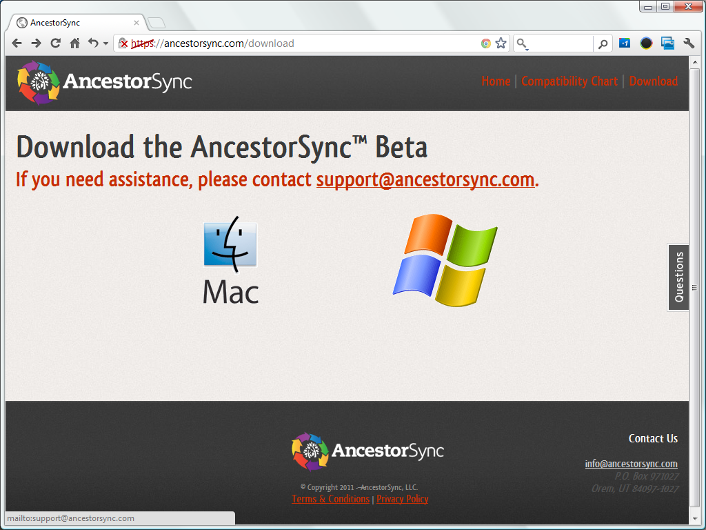 AncestorSync Download 2012