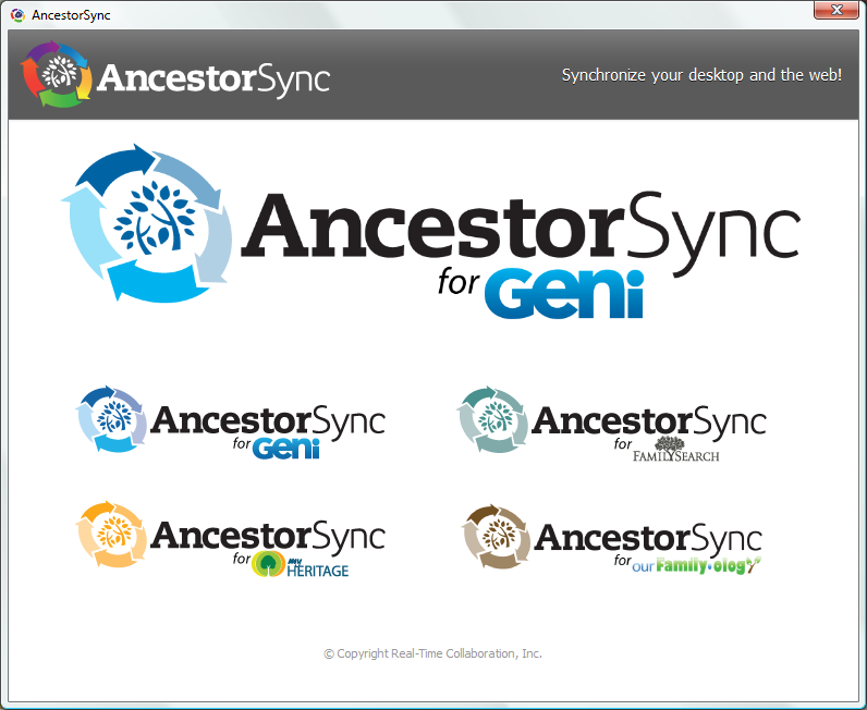 AncestorSync main window