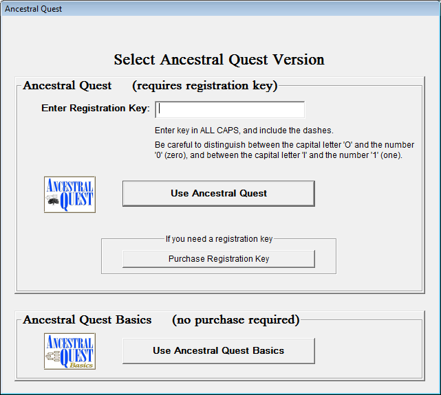 Ancestral Quest: Basics or Full