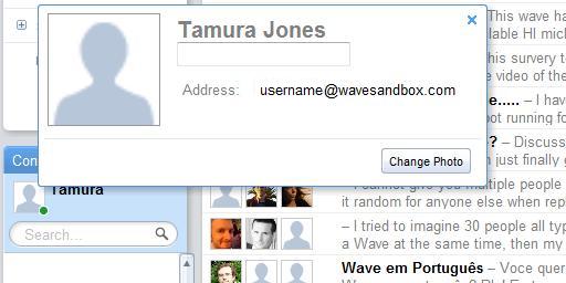 Google Wave Change Photo dialog