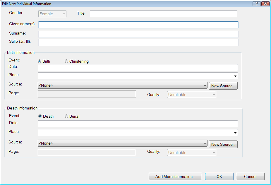 MagiKey: Edit New Individual Information