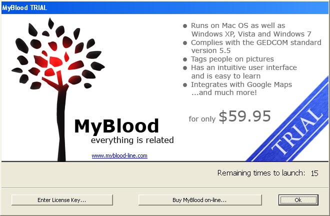 MyBlood 1.0 Trial About Box