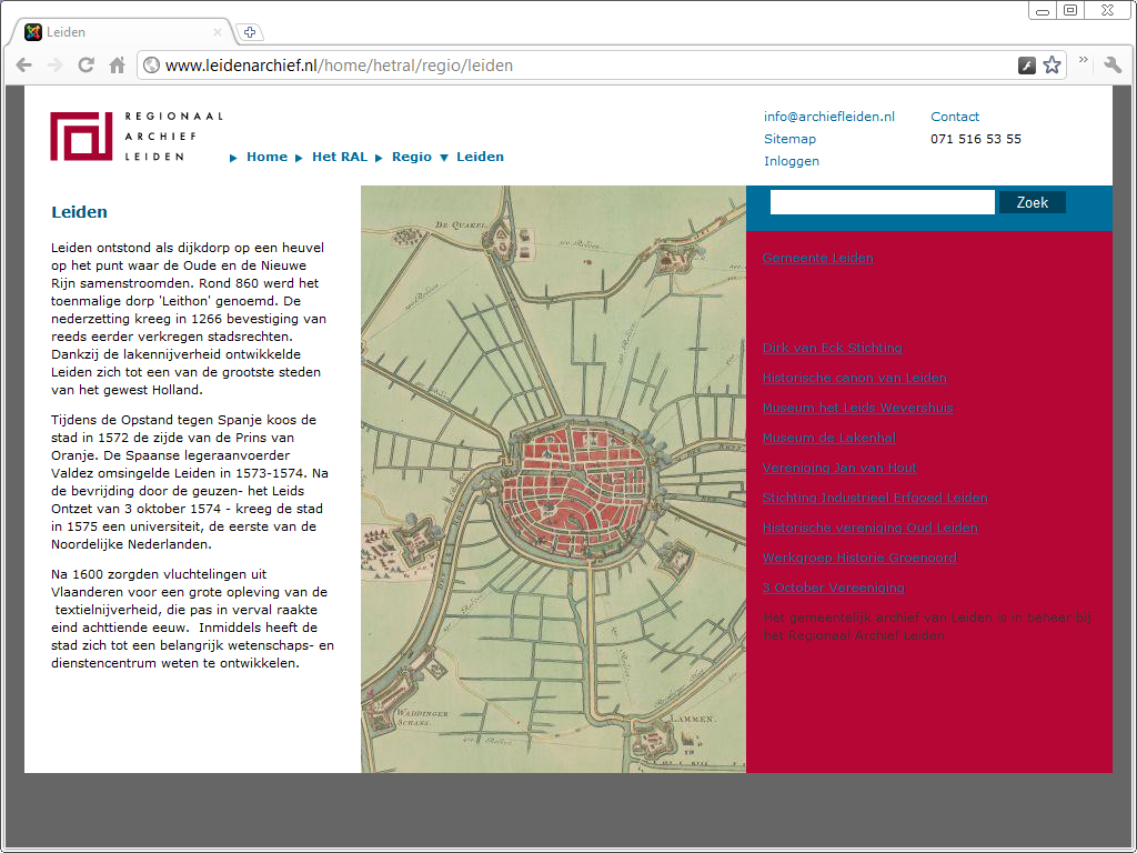 Regional Archive Leiden: City of Leiden