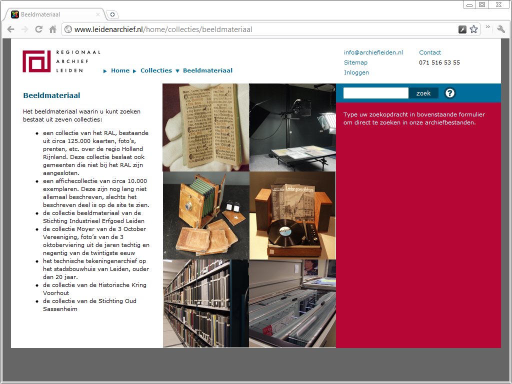 Regional Archive Leiden Image Bank 2010 New