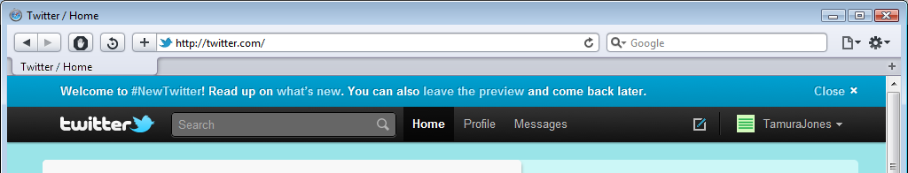 Twitter: New Twitter