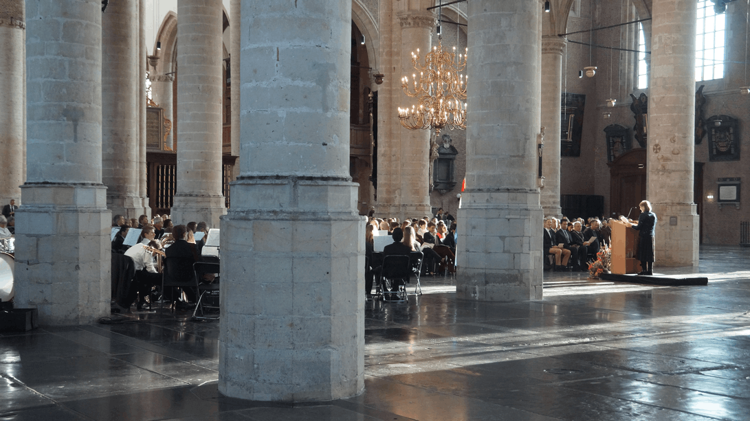 Thanksgiving service in the Pieterskerk: Ria Koet speaking