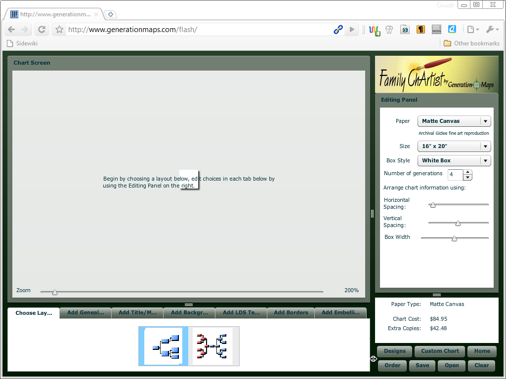 Family ChArtist Default view