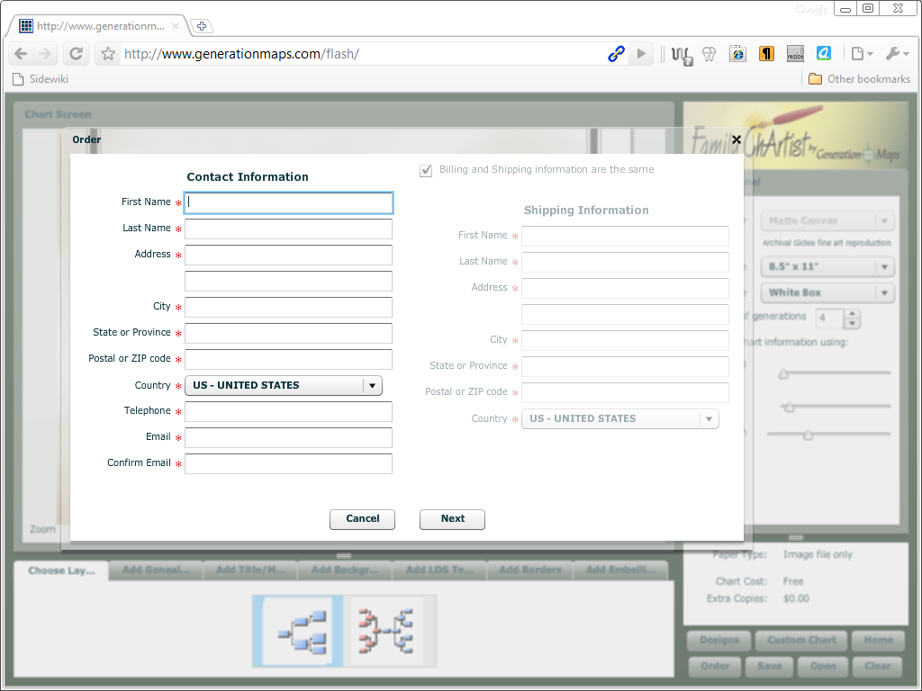 Family ChArtist Order