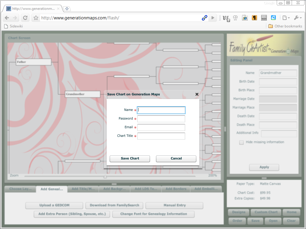Family ChArtist Save