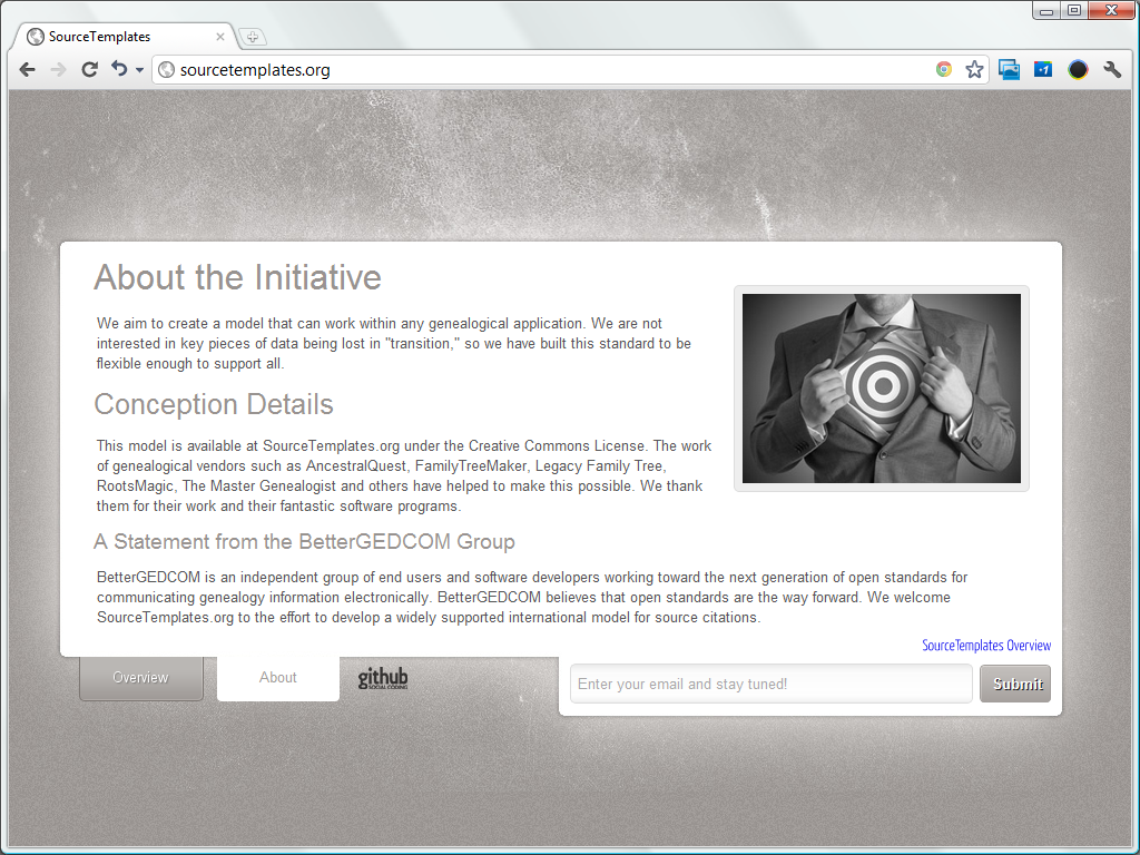 SourceTemplates About tab